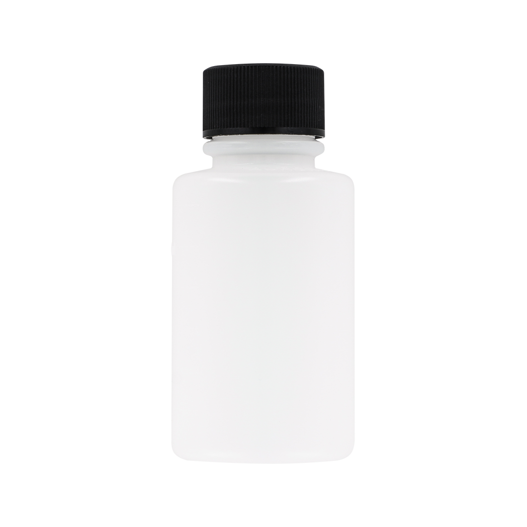 125ml HDPE bottle, round, green cap