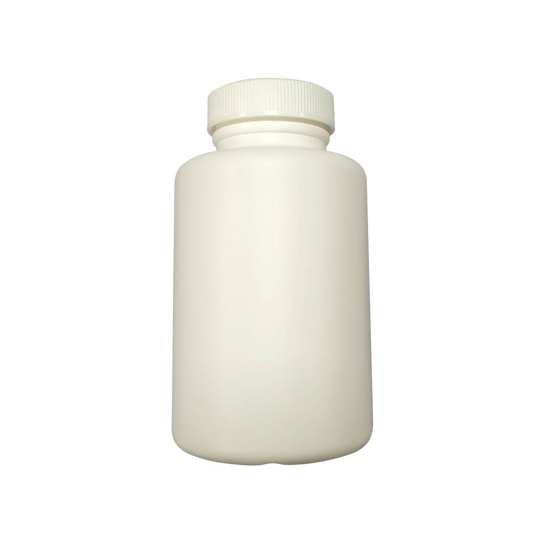 225ml HDPE bottle, round, Sodium Thiosulphate & Sodium Hydroxide dosed