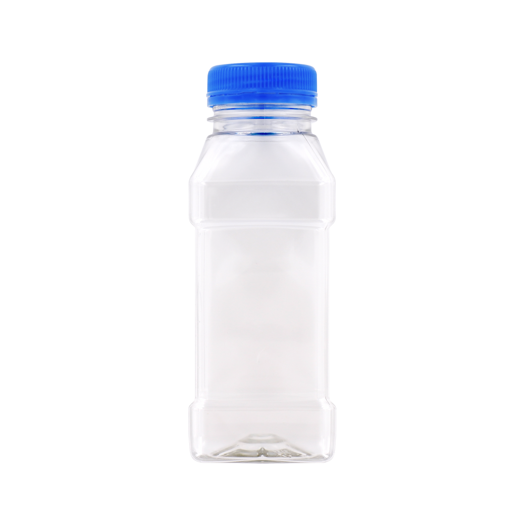 250ml Square bottle with blue cap