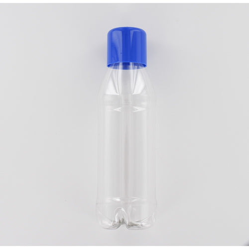 Aurora Scientific • 500ml PET sterile bottle, round, Sodium Thiosulphate dosed, blue double wall cap • Sterile sample bottles for water testing • Water sample bottles  • 500ml sample bottles