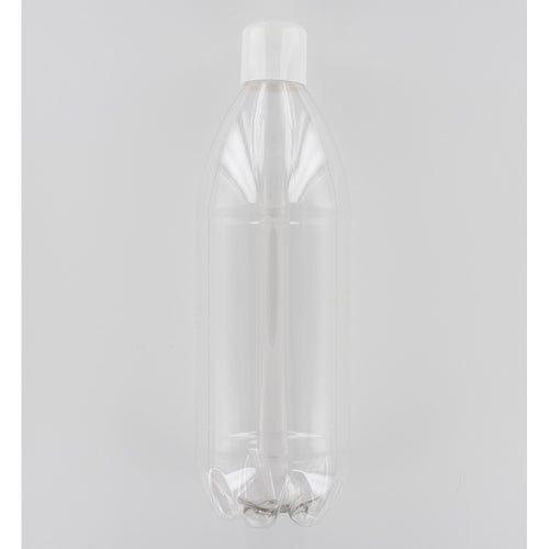 Aurora Scientific •1000ml  PET sterile bottle, round, 50mg/L Na2EDTA.2H2O dosed, white double wall cap • Sterile sample bottles for water testing • Water sample bottles  •  100ml sample bottles