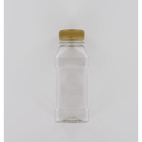 Aurora Scientific • 250ml Square sterile bottle with gold cap  • Sterile sample bottles for water testing • Water sample bottles • 250 ml sample bottles