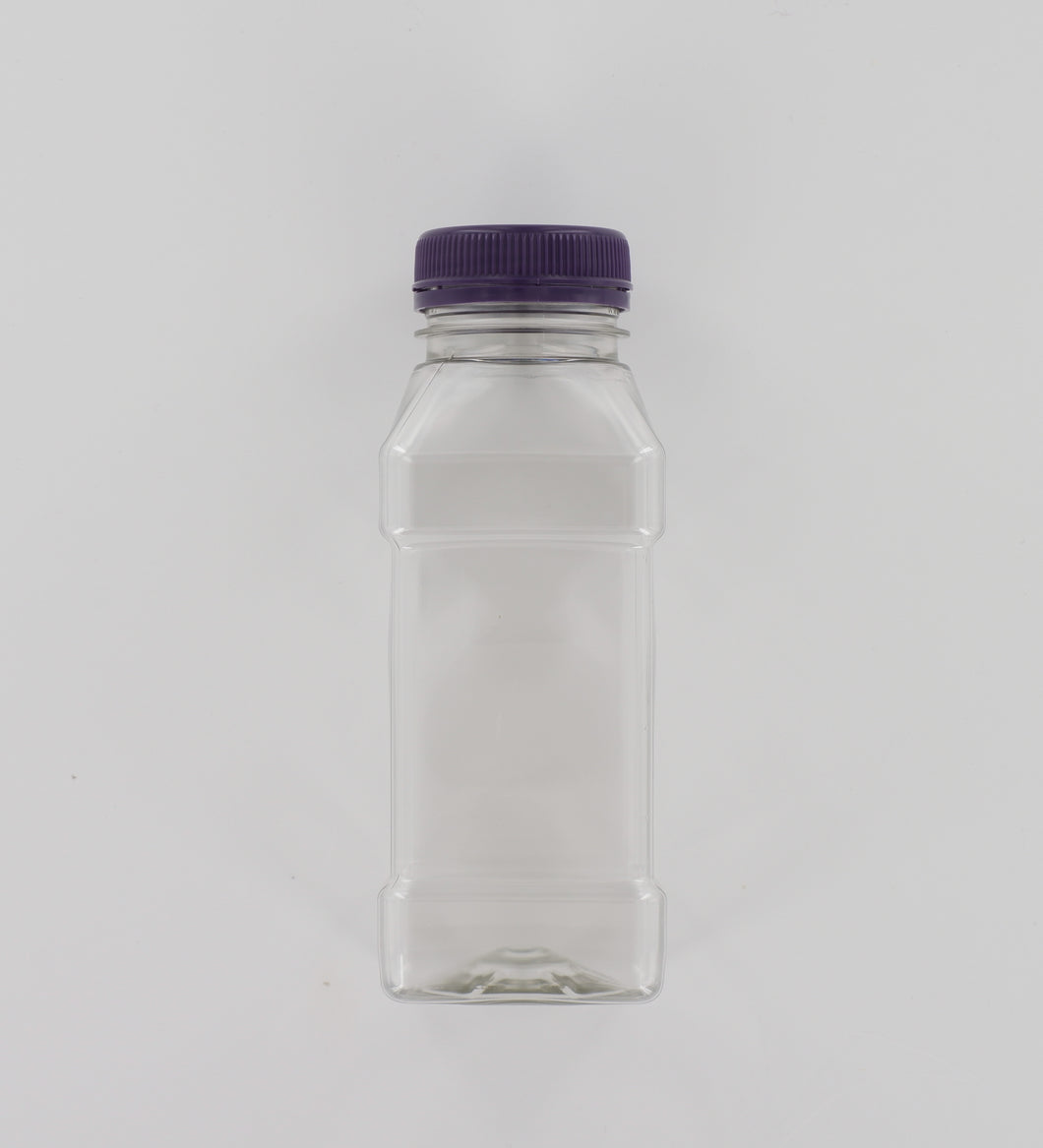 250ml Square bottle with purple cap