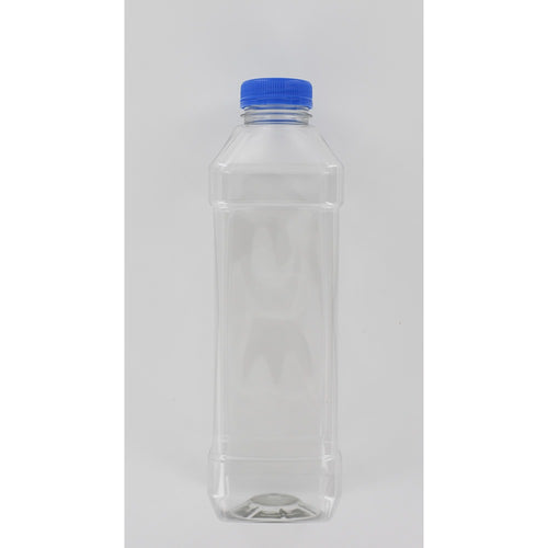Aurora Scientific • 1000ml Square sterile bottle with blue cap • Sterile sample bottles for water testing • Water sample bottles  • 100ml sample bottles