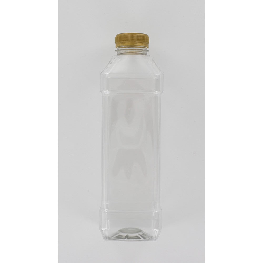 Aurora Scientific  •  1000ml Square sterile bottle dosed with Ascorbic Acid and gold cap •  sample bottles 