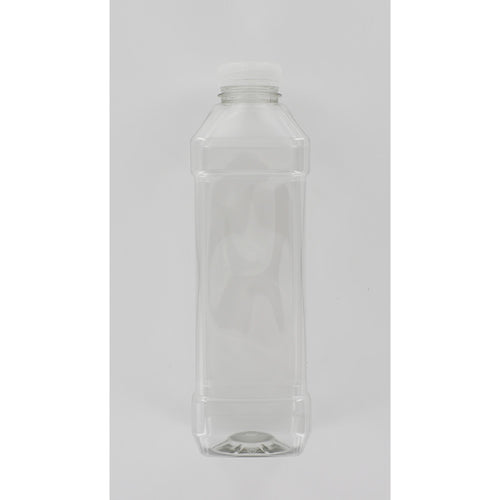 Aurora Scientific • 100ml square sterile bottle with natural cap  •  sterile sample bottles for water testing • 100ml sample bottles